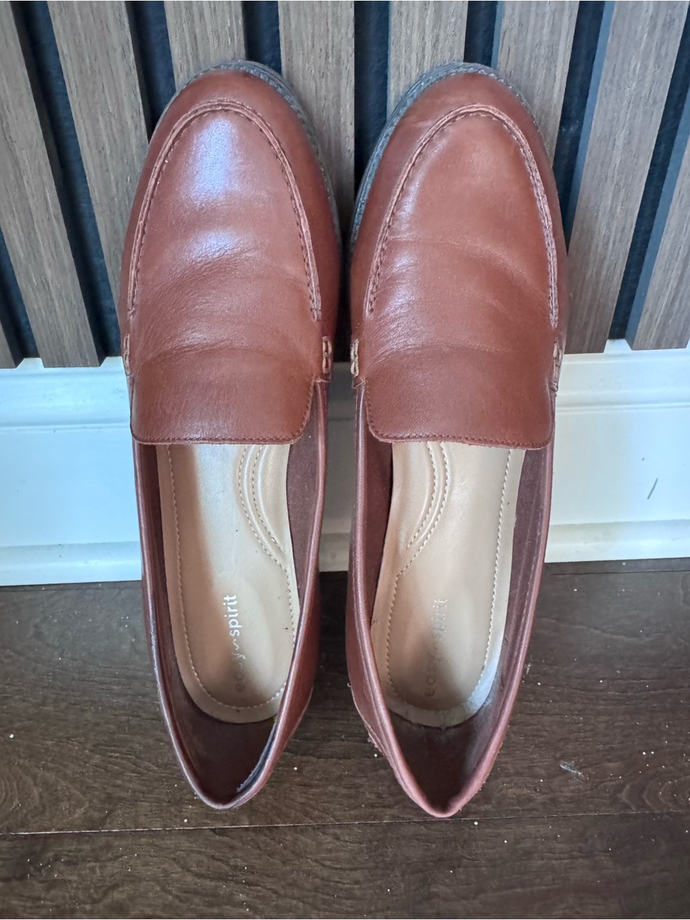 Classic Cognac Leather Slip-On Loafers